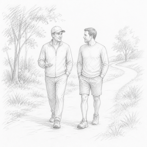 Illustratie van wandelcoaching